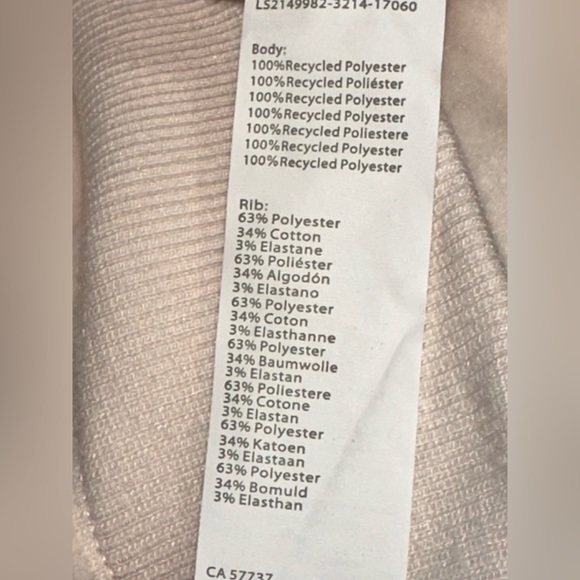 NWOT- Fabletics Polar Fleece Rayon Size XL - Picture 4 of 4